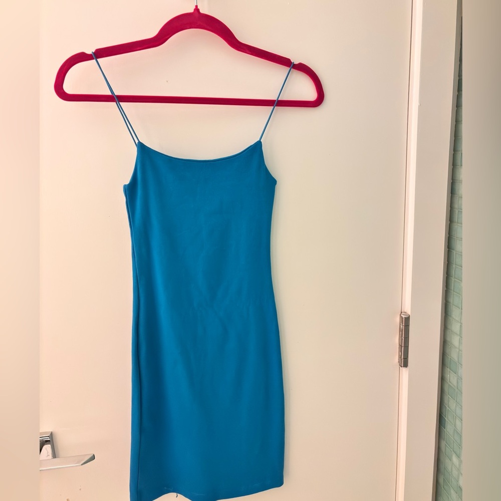 Zara Blue Spaghetti Strap Dress